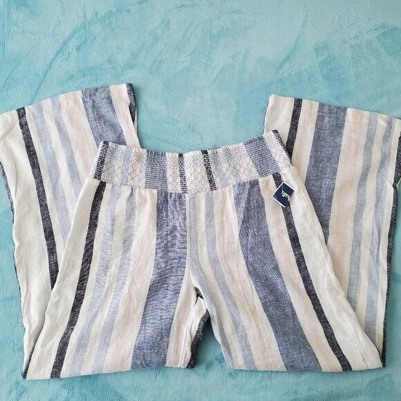 Indigo Rein Boho Linen Blend Pants size Large - Picture 1 of 3